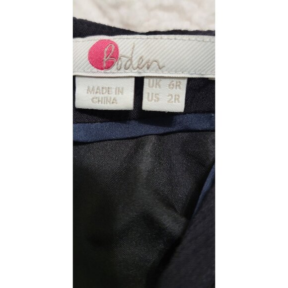 Boden Womens Black Smocked Waist V Neck Jumpsuit Keyhole Back Wide Leg Size 2R - Picture 6 of 8